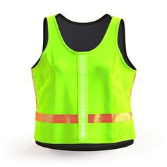  Reflective running vest for increased visibility isolated on a white background, generative ai