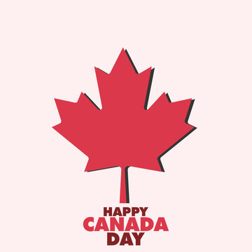 HAPPY CANADA DAY DESIGN VECTOR