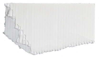 piece of white corrugated paper on transparent background png file