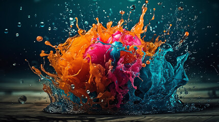 splash color background. Generative AI