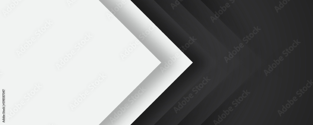 Wall mural 3d black white geometric abstract background overlap layer on bright space with slash effects decora