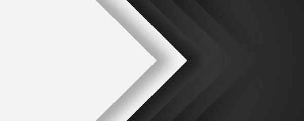 3D black white geometric abstract background overlap layer on bright space with slash effects decoration. Graphic design element cutout style concept for banner, flyer, card, or brochure cover