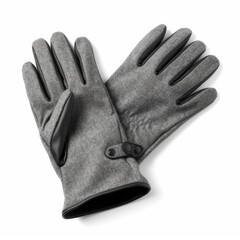  Unisex touch - screen gloves with a warm lining isolated on a white background, generative ai