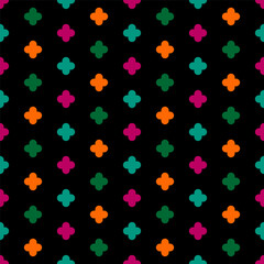 Seamless pattern with colorful cross