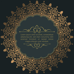 Luxury calligraphy ornament frame line design