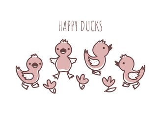 Cute baby duck kids collection