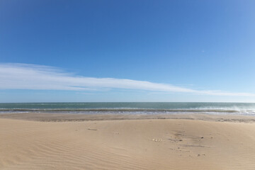 Fototapeta na wymiar Desert and Ocean -- El Trabucador Beach in Delta del Ebro, Spain