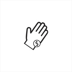 Obraz premium bribe icon. single icon isolated white background.EPS 10 For Website Mobile UI/UX