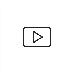 Youtube icon. single icon isolated white background.EPS 10 For Website Mobile UI/UX