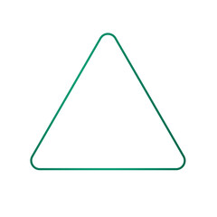 white banner triangle green frame