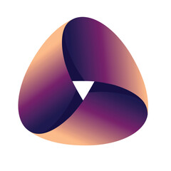 Abstract Mobius strip symbol sign. Logo sign