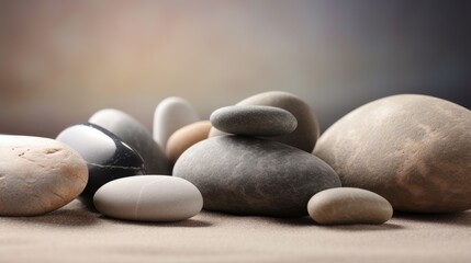 Fototapeta na wymiar Relaxing background with pebbles