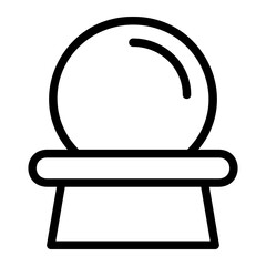 crystal ball line icon