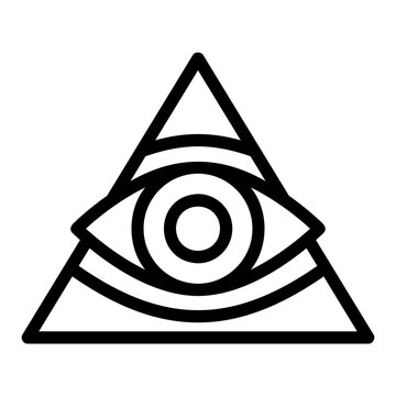 iluminati line icon
