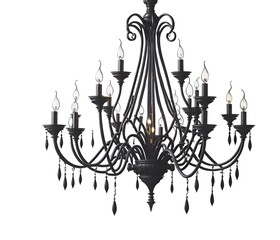 Fototapeta premium chandelier silhouette vector