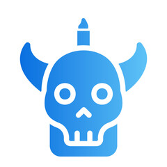 skull gradient icon