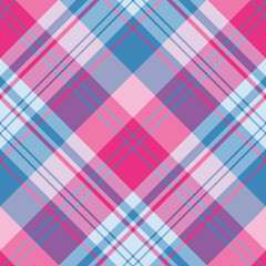 Seamless pattern in exciting blue and pink colors for plaid, fabric, textile, clothes, tablecloth and other things. Vector image. 2