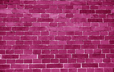 Fototapeta na wymiar Brick wall surface in pink tone.