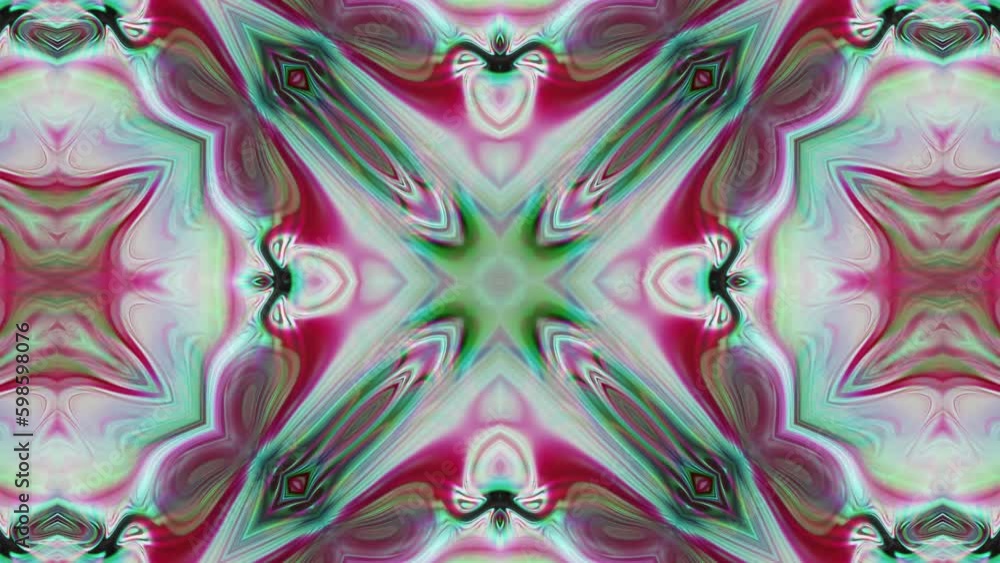 Poster seamless loop of a kaleidoscope abstract effect graphic