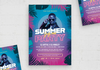 Summer Party Poster Banner Flyer Template