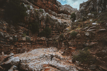Jacob's canyon landscape rocky mountains in Greece, Rhodes island wilderness nature scenery travel beautiful destinations