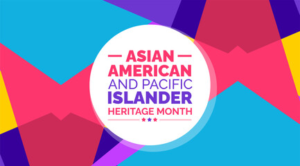 Asian American and Pacific Islander Heritage Month background or banner design template celebrate in may.