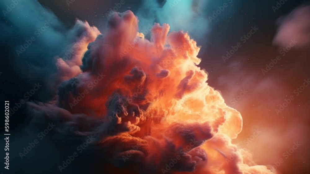 Canvas Prints space and glowing nebula background. motion. ai generated.
