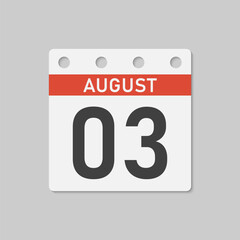 Icon page calendar day - 2 August