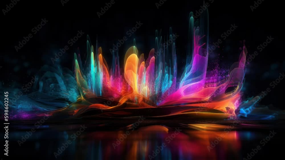 Poster the abstract colorful line texture background. ai generated. motion.