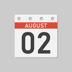 Icon page calendar day - 6 August