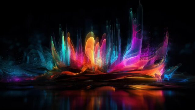 The abstract colorful line texture background. ai generated. Motion.