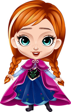 beautiful cute Anna frozen princess Generative AI