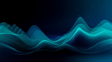 Abstract image of city skyscrapers in the form of neon lines and graphs. Colorful design with modern technology. Generative AI. High quality illustration