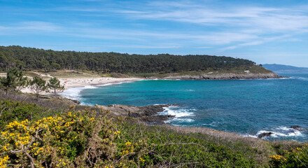 Cabo Home, Galicia, Spain - April 7, 2023: Playa Milide in Cabo Home