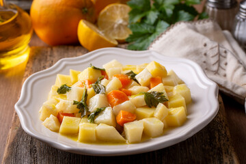 Turkish olive oil foods; celery (Turkish name; Zeytinyagli kereviz)