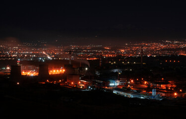 Fototapeta na wymiar yerevan city at night.beautiful night landscape.