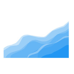 Beach landscape with waves, summer Illustration 