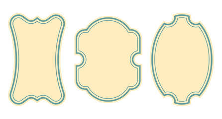 labels set . vintage wedding badge .  luxury sign frames banner. luxury shape on a white background vector illustration
