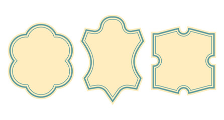 labels set . vintage wedding badge .  luxury sign frames banner. luxury shape on a white background vector illustration