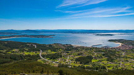 A Pobra do Caramiñal, Galicia, Spain - April 5, 2023: Miradoiro da Curota (Curota Lookout)