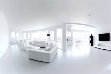 interior seat apartment modern inside lamp floor kitchen house d flat. Generative AI. Generative AI