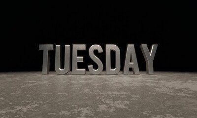 Tuesday text word week days series