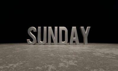 Sunday text word week days series