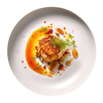 Flamiche On White Plate, French Dish. On An Isolated Transparent Background, Png. Generative AI