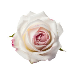 White rose on transparent background. PNG, ai