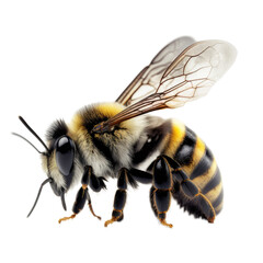 Bee on transparent background. PNG, ai