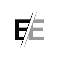EE letter logo design template elements. EE letter vector logo.