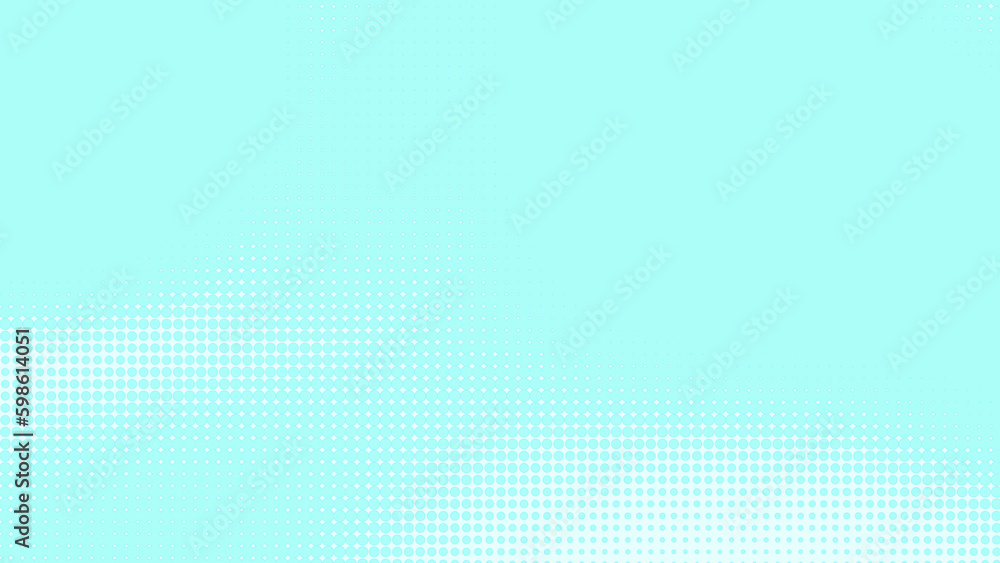 Poster dots halftone white blue and green color pattern gradient texture background.
