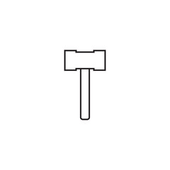 Hammer line icon, logo vector