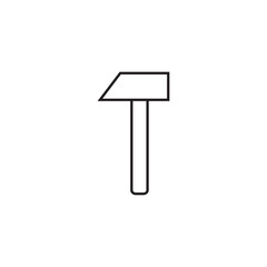 Hammer line icon, logo vector